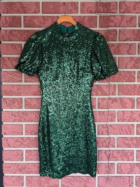 Xtraordinary Emerald Green Sequin Mini Dress